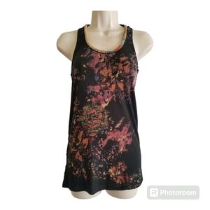 Miss Me Jeans Beaded Black Tank Small